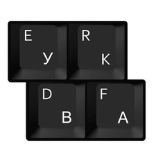 White Russian / Ukrainian Keyboard Stickers On Transparent Background for All PC picture