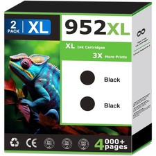 952XL Black Ink  Cartridges 2PK Compatible with HP Printer OfficeJet Pro 8710 picture