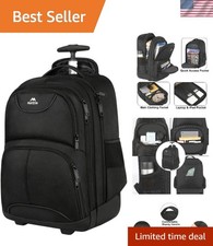 Versatile Wheeled Laptop Backpack: 17-inch, Water-Resistant, Perfect for Travel picture