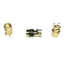 1 x PCB Mount RP-SMA Male PLUG  Coaxial Gold RF Straight Connector Adapter USA picture