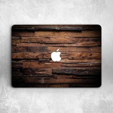 Old Dark Brown Wood print Plastic Hard Cover Case For Macbook Pro Air Retina picture