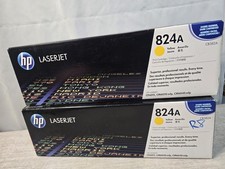 Set Of 2 Genuine HP Laserjet Cartridge 824A Yellow  CB382A Sailed picture