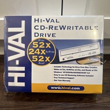 HI-VAL CD-Rewritable Drive 52X Write 24x ReWrite 52x read New NIB Sealed picture