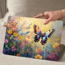 2 Pcs Art Butterfly Flower Laptop Skin PVC Scratch Resistant for Laptops picture