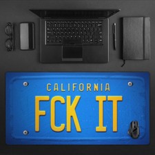 FCK IT California Plate Deskmat, Friday Comedy Movie–Inspired XL Gaming Mousepad picture