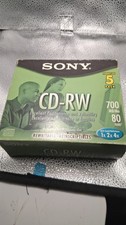 Sony CD-RW Rewritable Discs 700MB 80min 4x 5-Pack Jewel Case CDRW700L picture