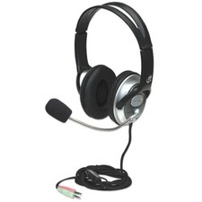 Manhattan 175555 Classic Stereo Headset Black 2.3m ~E~ picture