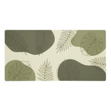 Sage Green Minimalist Botanical Gaming Mouse Pad XL Extended Desk Mat picture