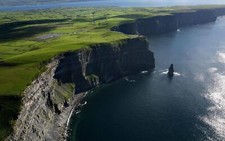 Landscape coast sea cliff ireland aerial Custom Gaming Mat Desk picture