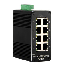 Industrial 8-Port Fast Ethernet Switch LXS3208-8T Wide Temp -40~75°C DIN Rail picture