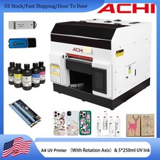 ACHI A3/A4/A5 UV Flatbed Printer Epson Printhead High Precision DIY Printing picture