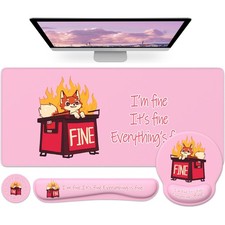 Funny Mouse Pad with Wrist Rest, Ergonomic Mouse Pad with Wrist Support, 4-in... picture