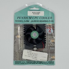 NOS AOC S-586 Intel Pentium CPU Cooling Fan, 4pin Molex Powered Processor Cooler picture