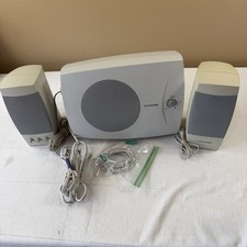 Gateway 2000 ACS41 ACS251 Altec Lansing Vintage Computer Speakers with Subwoofer picture