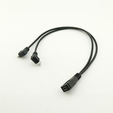 Micro USB 2.0 5 Pin Female To 2x Male 90° Angled Splitter Y Data Charger Cable picture