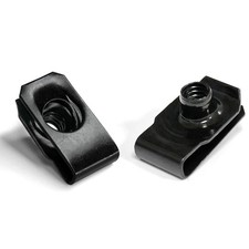 #10-32 U Clip On Nut, Black Extruded U Nuts Clip Carbon Steel, 25 Pcs U Style Fa picture