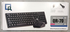 QR-70 Wired Keyboard, Optical Mouse, USB WiFi Adapter & Power Cord-New in Box picture