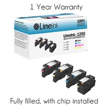 4 Pack 1250 Toner Cartridge For Dell Laser 1250c 1350cnw 1355cn 1355w 1355cnw picture