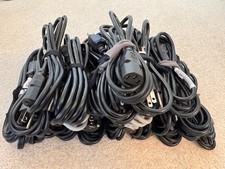 LOT OF 26 KETTLE END POWER CORDS 6 FT US 3 PRONG COMPUTER PRINTER MONITOR TESTED picture