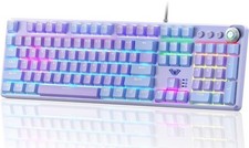 Keyboard F2088 Pro 108 Keys Mechanical Red Switches RGB Rainbow Backlit Gamer picture