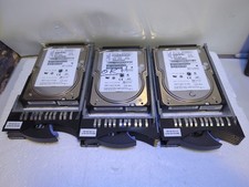 - 3x IBM FRU 90P1309 26K5152 SCSI 10K RPM 73GB Hard Drive w/ caddy 25R4100 picture