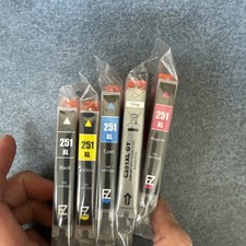 Set Lot Of 5 Ink Cartridges 251 XL Black Yellow Cyan Grey Magenta New C-251 picture