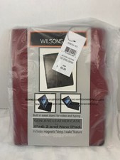 Wilson's Genuine Leather Case iPad 2, 3, 4 Generation Red  Sleep/Wake 9.5x7.25 picture