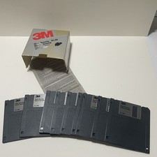 3M 3.5” Floppy Disks DS HD 1.44MB Lot of 9w/ Box Vintage Fast Shipping picture