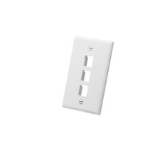 STEREN 310-203WH Standard Keystone 3-Port Wall Plate White (3 pack)  picture