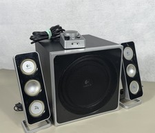 Logitech Z4 2.1 Speaker System Subwoofer & Satellites Tested Works Great picture