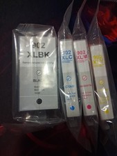 4PK Fits HP 902XL Black Cyan Magenta Yellow Ink for HP Officejet Pro 6960 6968.. picture