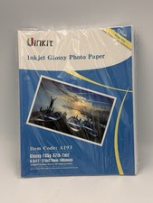 Uinkit 100 Sheets Photo Paper Glossy 8.5x11 Inkjet 37lb Single Side Print Post picture