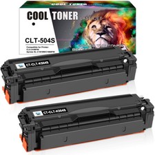 2PK Black Toner for Samsung CLT-K504S 504S SL-C1860FW C1810W CLX-4195FW CLP-415N picture