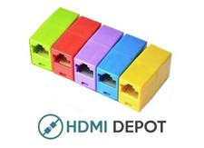 RJ45 Female to Female Coupler 5 PACK - Multi Color UTP Extension Plug CAT6 Cable picture