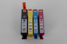 4-PACK HP GENUINE 564 BLACK & COLOR INK BLK CYM PHOTOSMART 6520 6525 2021/2023 picture
