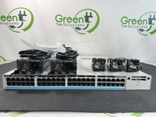 Cisco Catalyst C9300-48UXM-A V03 48-Port UPOE mGig Switch 2x PWR-C1-715WAC-P PSU picture