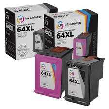 LD Ink Cartridge Replacements for HP 64XL High Yield (1 Black, 1 Color, 2-Pack) picture