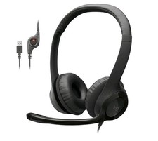 Logitech H390 USB Stereo Headphones with Microphone Boom, Inline Controls Black picture