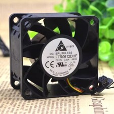 Delta FFR0612DHE 6038 DC12V 3.3A 6CM Large Airflow Server Cooling Fan picture