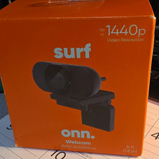 onn. Surf Webcam with Autofocus, Up to 1440p Maximum Video Resolution, Black picture