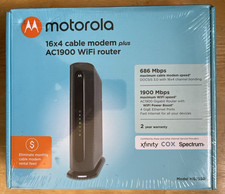 Motorola MG7550 16x4 Cable Modem Plus AC1900 Dual Band WiFi Gigabit Router NEW picture