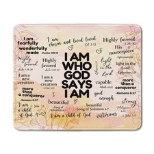 Inspirational Christian God Says I Am Pad, Minimalist Boho Floral Bible Verse... picture