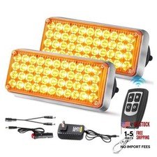 Upgraded Wireless Strobe Lights w/Remote Control for Trucks - Amber picture