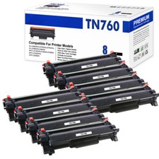 8PK With Chip TN760 Toner Compatible With Brother TN730 MFC-L2710DW HL-L2395DW picture