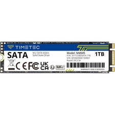 Timetec 1TB SSD 3D NAND SATA III 6Gb/s M.2 2280 NGFF 512TBW Read 1TB, Black picture