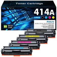 NEW 414A Toner Cartridges 4 Pack with Chip Replacement for HP M479fdw 414X Black picture