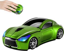 elec Space Cool Sport Car Shape 2.4GHz Wireless Mouse Optical Cordless Green picture