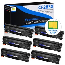 6 Pack CF283X 83X Toner Cartridge For HP LaserJet Pro M201 M225 M127 M225rdn picture