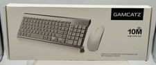 Gamcatz Thin 2.4 G Wilreless Keyboard - White - Rechargeable Mouse NEW Open Box picture