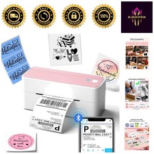 Portable 4x6 Wireless Shipping Label Printer – Bluetooth & USB Compatible picture